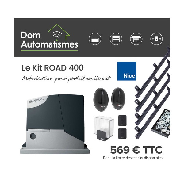 Kit motorisation portail coulissant Nice ROAD400 Portail — free download