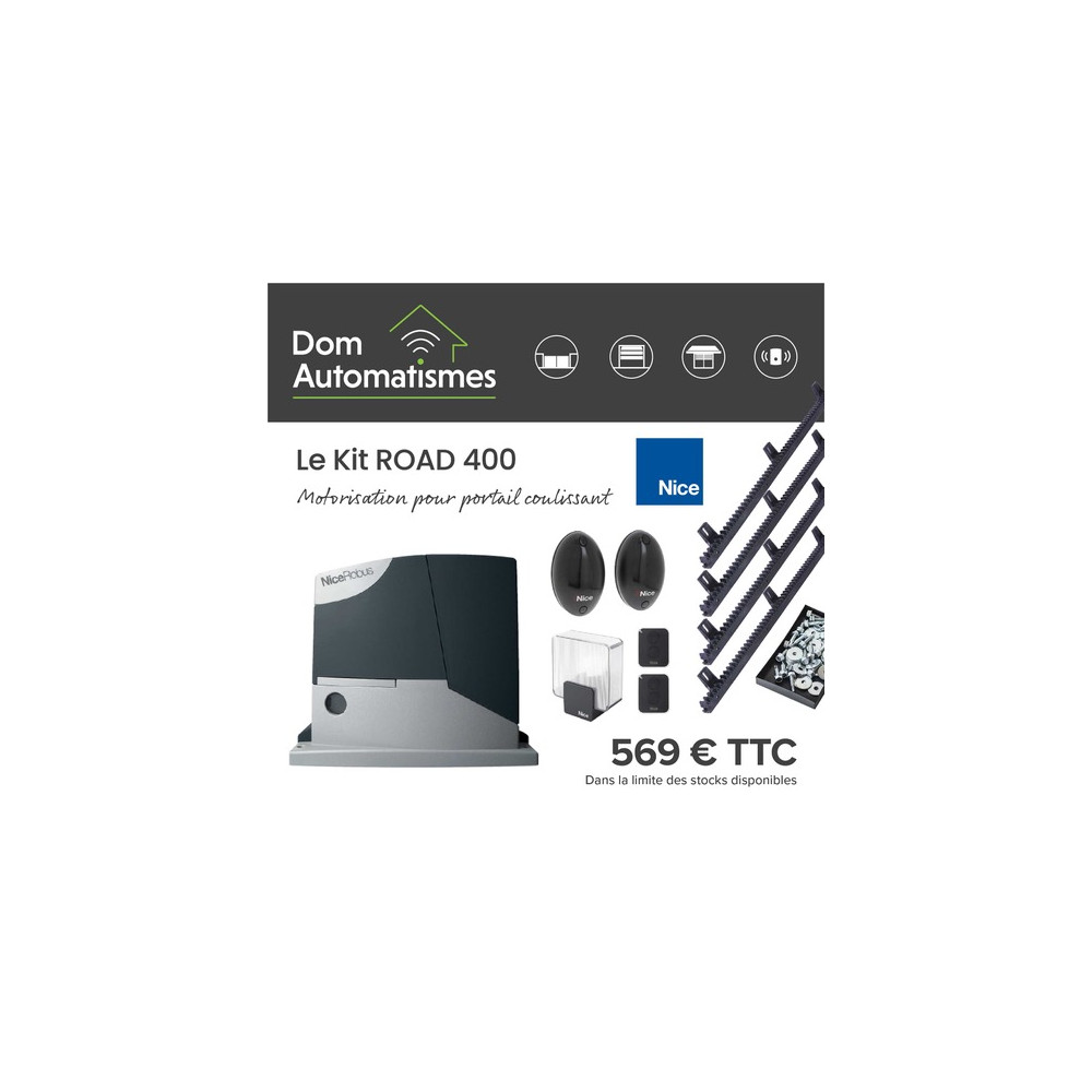 Kit motorisation portail coulissant Nice ROAD400 Portail — free download