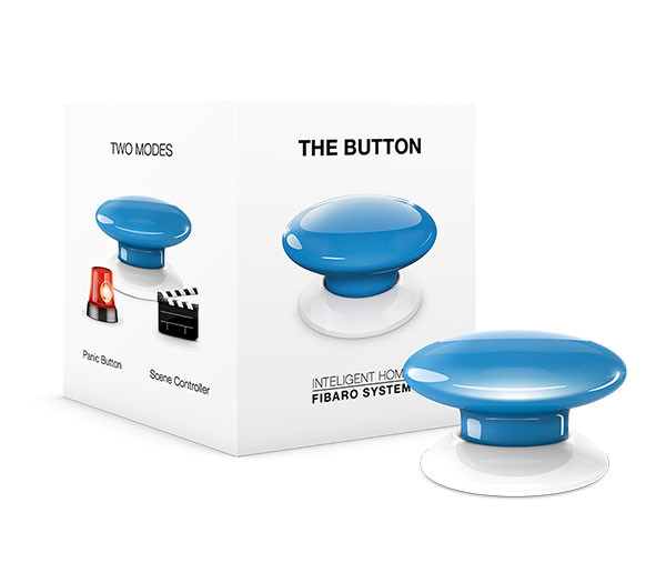 BOUTON BLEU, P/ 6 Actions, FIBARO- FGPB-101-6 ZW5