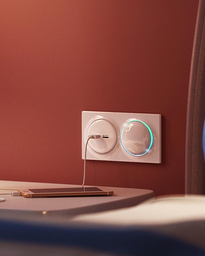 [1443] WALLI OUTLET ( N ) USB X2 BLANC - FIBARO