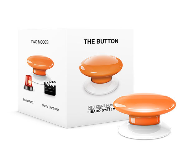 BOUTON ORANGE, P/ 6 Actions, FIBARO - FGPB-101-8 ZW5