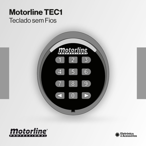 [1380] CLAVIER A CODES MTL RADIO P/ 2 PORTES - TEC1A