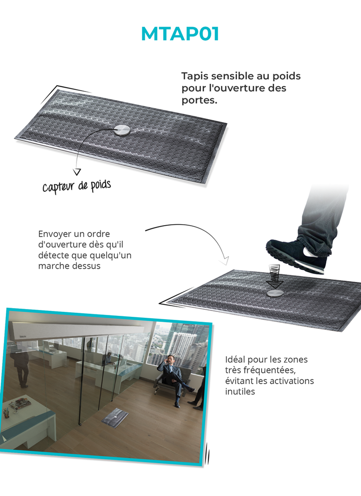 TAPIS SENSIBLE AU POIDS P/ OUVERTURE DE PORTE-MTL