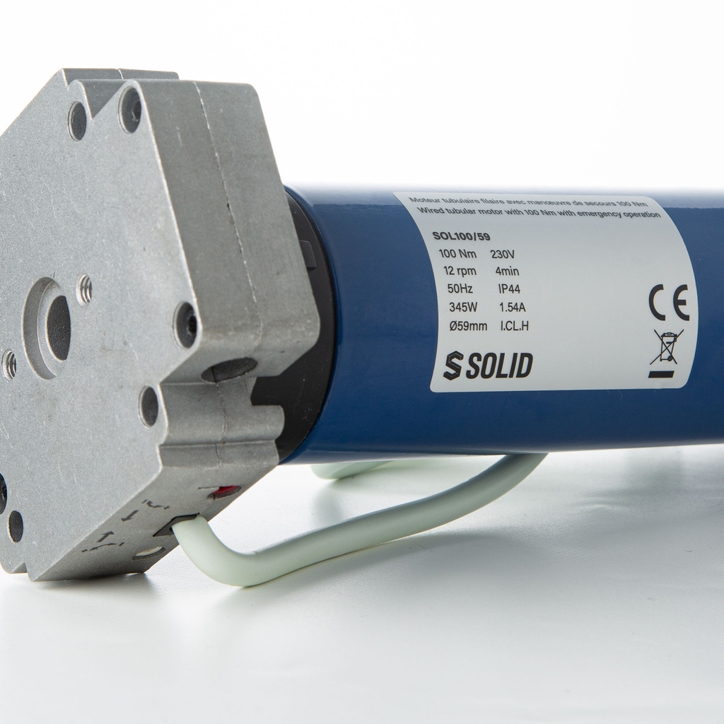 MOTEUR TUBULAIRE 120 NM, Ø59, 220V / 50HZ - SOLID