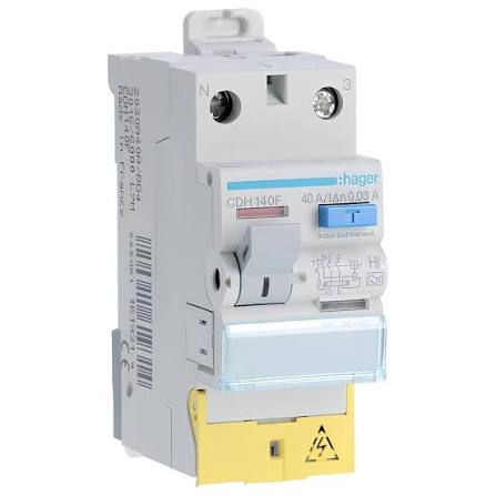 [12156] DISJONCTEUR DIFFÉRENTIEL, 1P+N, 40A, P/BORNE 220V