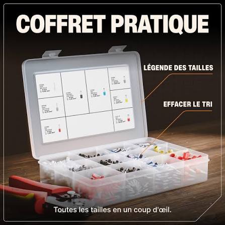 JOINT EMBOUTS, de Câblage, à Sertir, 2000 Pces - BAURIX®