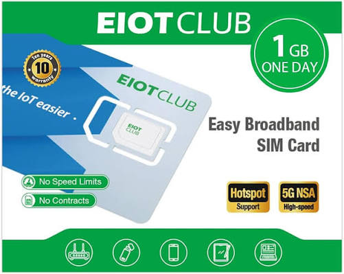 CARTE SIM PRÉPAYÉE 500 Go ou 1 MOIS - EIOTCLUB 