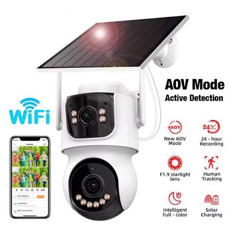 CAMERA SOLAIRE WIFI, 2x Objectifs - ICSEE