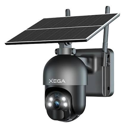[12441] CAMERA SOLAIRE 4G, 1x Objectif Rotatif, Couleur Grise - XEGA 