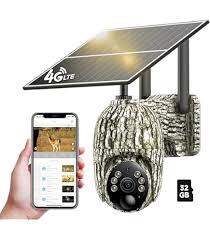 [12442] CAMERA SOLAIRE 4G COULEUR CAMOUFLAGE CHASSE, CARTES SD & SIM - NUASI
