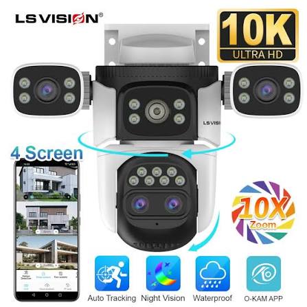 CAMERA WIFI, Extérieur, 4x Objectifs, 10K - IP