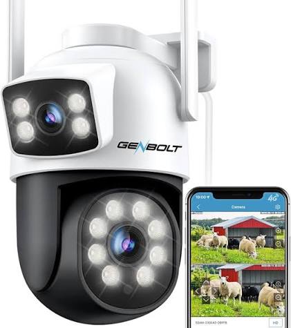 CAMERA WIFI, Exterieur, 2x Objectifs, Blanche - GENBOLT GB201H 