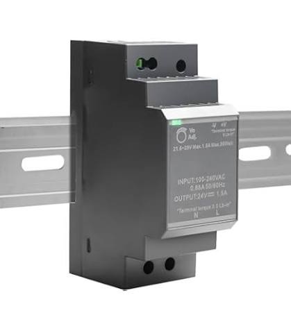 ALIMENTATION 24V AC S / 2,5 Ah, 60W, RAIL DIN, NOIRE