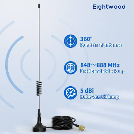 [11180] ANTENNE FIBARO 868MHZ 5DBI + PIED AIMANT P/HC2