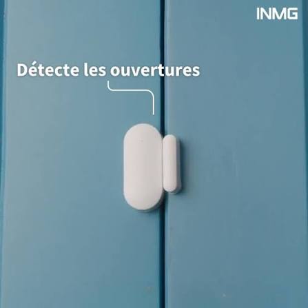 DETECTEUR Ouverture Porte & Fenêtre BLANC P/ Alarme INOMEGA 