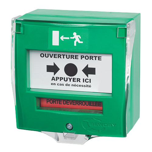 [1119] BOITIER VERT P/ OUVERTURE D'URGENCE SHOKV2