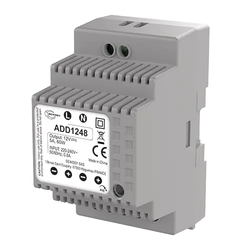 [11662] Alimentation SEWOSY sur rail DIN 230V AC / 12V DC / 60W – 5A 3 modules