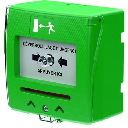 BOITIER VERT P/ OUVERTURE D'URGENCE SHOKV4