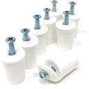 BUTEE L40 BLANCHE + RONDELLE + VIS L20 - ZF