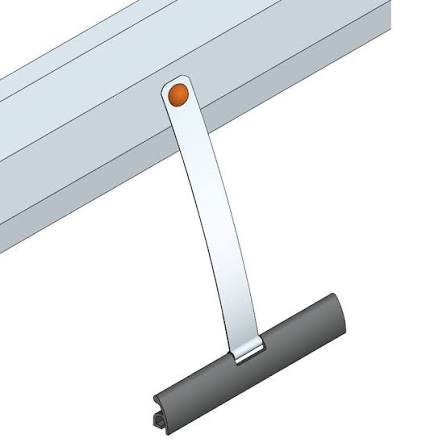 [11757] DVA ZF ATTACHE TABLIER 190 A VISSER PROFIL ALU - H883GA