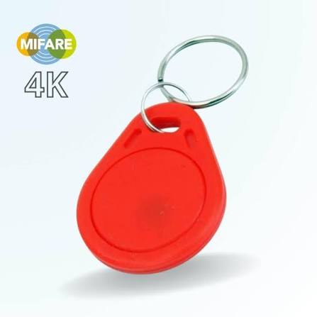 BADGE PORTE-CLÉ RFID ROUGE MIFARE 13,56MHz - ALI