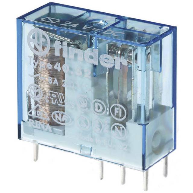 Relais pour circuits imprimés 12 V/DC 8 A 2 inverseurs (RT) 1 pc(s) - Finder 40.52.9.012.0000 