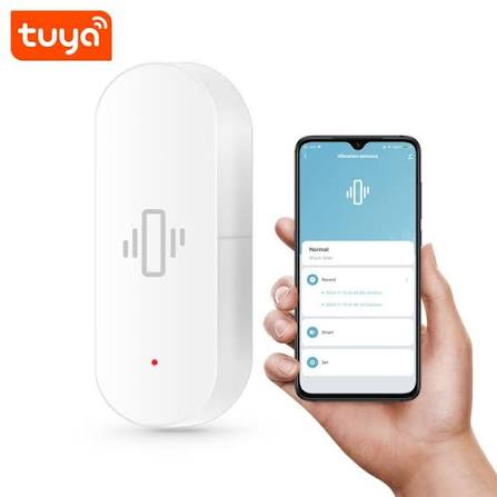 DETECTEUR de Choc P/ Alarme, Blanc, Wi-fi, TUYA - ZIGBEE