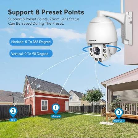 [ALI5MP] CAMERA WIFI, 1x Objectif Rotatif, 5MP PTz, Zoom 4X - ALI
