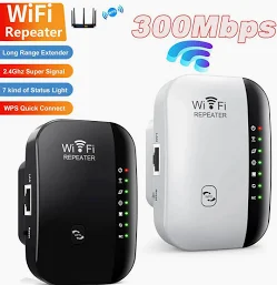 AMPLI REPETEUR WIFI 2.4G, Mini Routeur, 300Mbps longue portée - Prise EU
