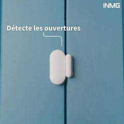 DETECTEUR Ouverture Porte & Fenêtre BLANC P/ Alarme INOMEGA 